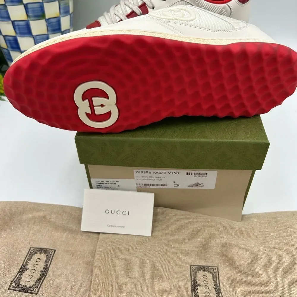 Men’s Gucci Mac 80 low top leather sneakers size 9, made in Italy